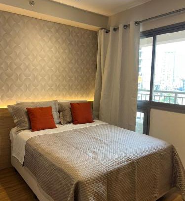 Santo Amaro Apartamento | Lindo Studio Atmosfera 360 Novo Próximo ao Metro e Consulado