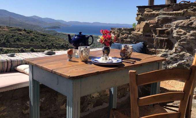 Volissos Casa | LITTLE HOUSE, a Charming Stone Built House with Fantastic Views