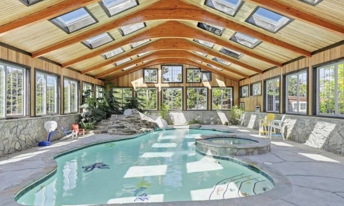 Ocean View Casa | Lodge style home w/ INDOOR pool/spa, 2 miles to the beach, onsite canal access