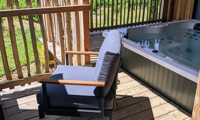 Monbazillac Chalet De Esquí | Lodges Avec spa Privatif en Dordogne