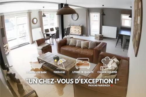 Maisieres Apartamento | Loft en Duplex avec terrasse 3 chambres proche Pairi Daiza
