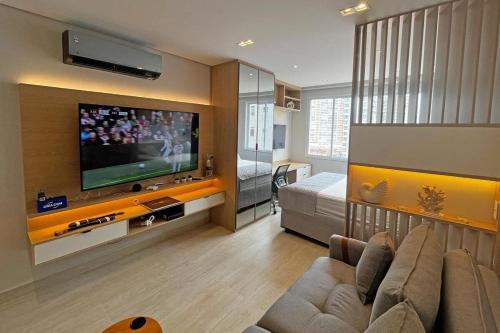 Gonzaga Apartamento | Loft Executivo Moderno com Garagem - Coração do Gonzaga