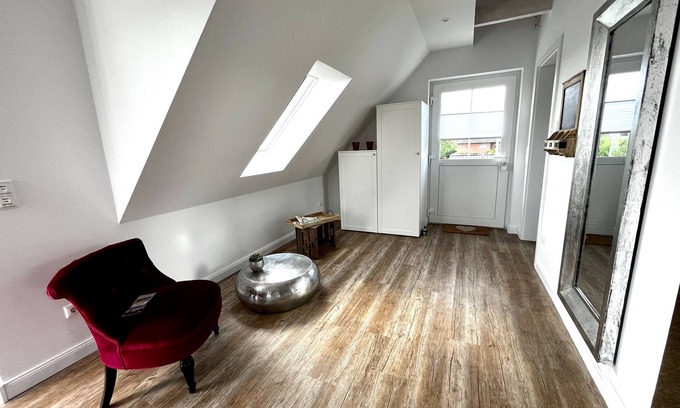 Hollern-Twielenfleth Casa | Loft with river view (vessel & dike)