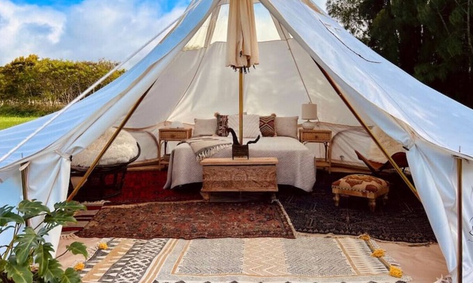 Hawi Alquiler De RV | Lokahi · Cozy Bell Tent - Lokahi - on Hawi Nani Ranch
