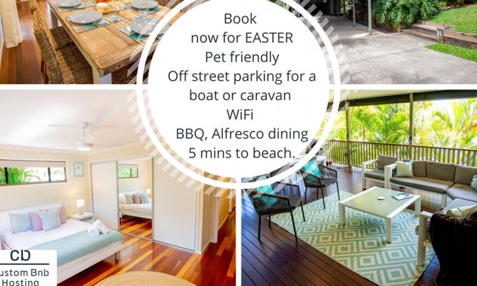Mount Coolum Casa | Long stays welcome. Pet friendly. Boat parking