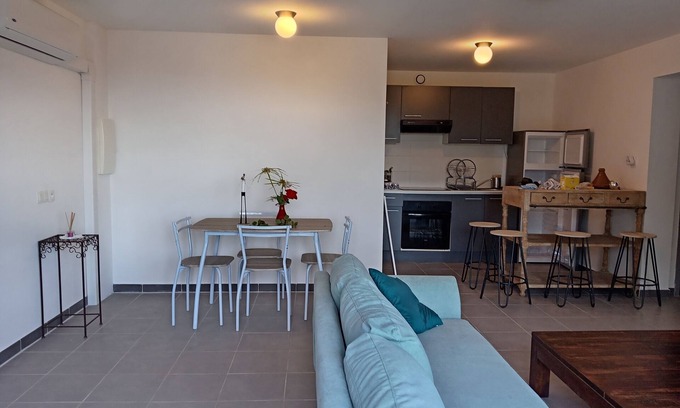 Furiani Apartamento | Loue grand F3 climatisé ,Haute Corse 2 grandes chambres