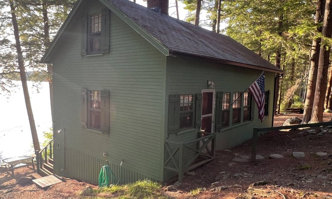 Sanbornville Cabaña | Lovell Lake Camp con 200 'frente al mar privado