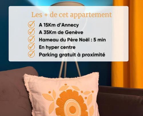Allonzier-la-Caille Apartamento | Lovely cozy apartment with large terrace