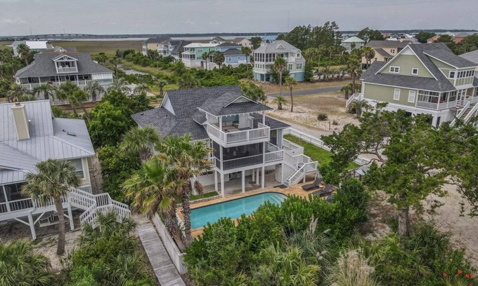 Beachwalk Casa | Lovely home with boardwalk beach access, water views, saltwater pool