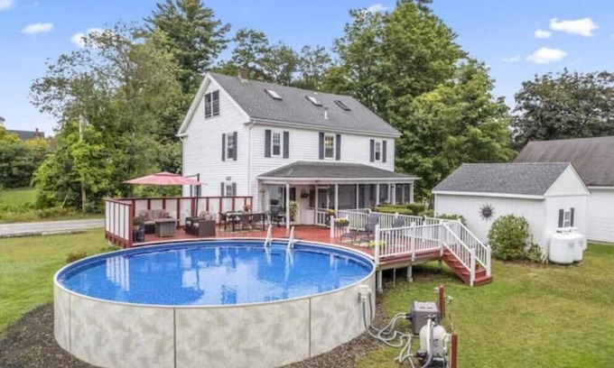 Mechanic Falls Casa | Lovely Home with Pool & Hot Tub