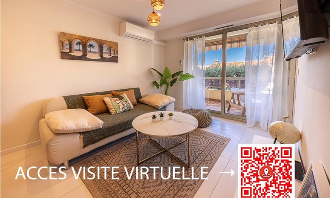 Saint-Laurent-du-Var Apartamento | Lumineux, tout confort, Wifi & Terrace & Parking