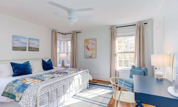 Graham Casa | Luminous Historic Home: Walk to Downtown Graham!