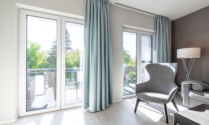Ostseebad Wustrow Apartamento | Lüttstuv with a terrace at ground level