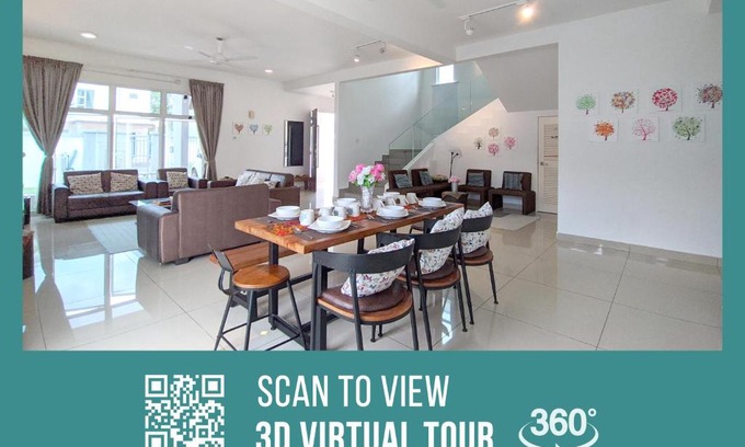 Bandar Penawar Casa | Lux Villa 6rm 12 to 22 pax Wifi Netflix BBQ SteamBoat Games Beach Water Park