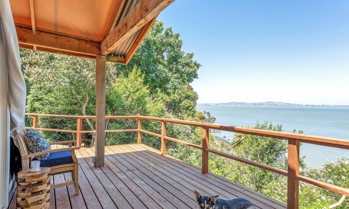Belvedere Tiburon Casa | Luxe Beach View Bungalow at JAR Farms with use of private beach, pool, orchards