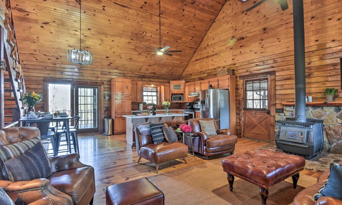 Pearcy Cabina | ¡NUEVO! Log Cabin de lujo privado cerca de Hot Springs