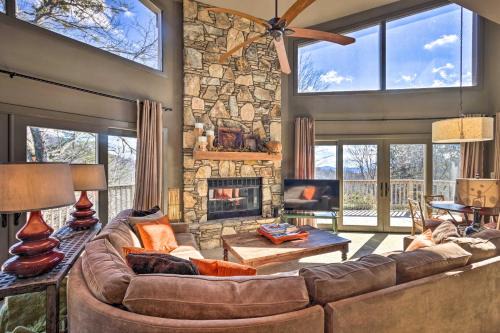 Lake Lure Casa | Luxe Rumbling Bald Home with Deck and Mountain View