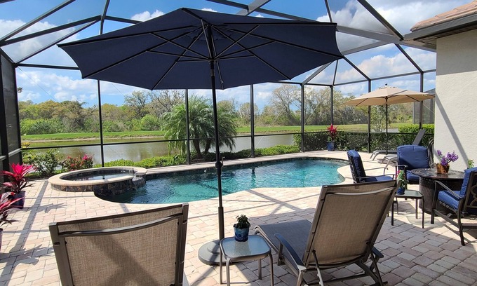 Lakewood Ranch Casa | Lujosa casa 3BR, piscina privada / spa, Lakewood National