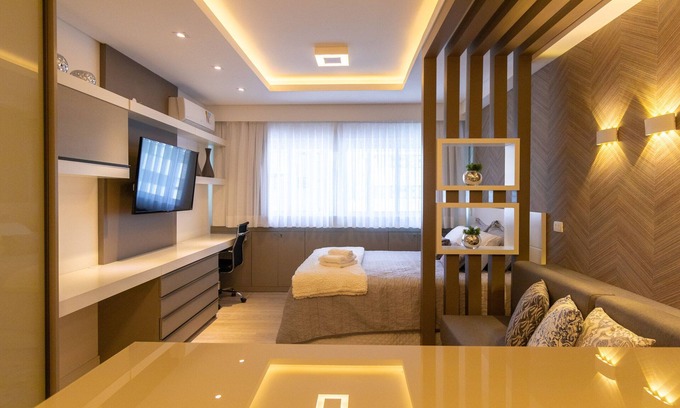 Matriz Apartamento | ❤️⭐ Luxurious Batel Apt Opposite the Shop. Curitiba - Swimming pool, sauna and gym ✅