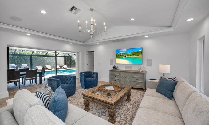 Park Shore Casa | Luxurious Beach Home Retreat with Pool and Private Beach Access