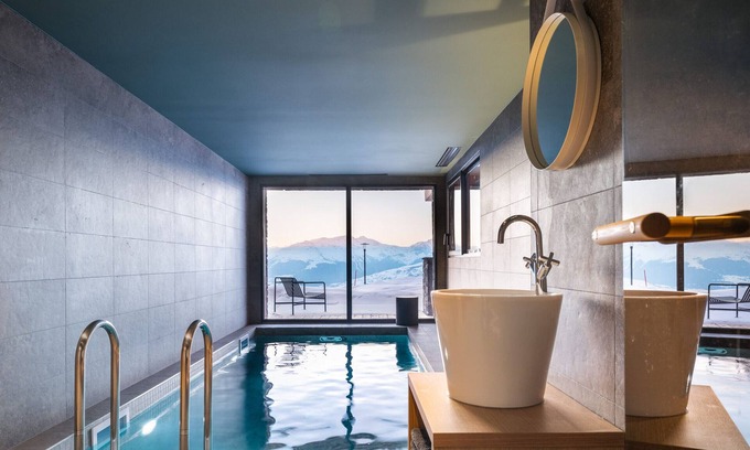 Arc-1800 Chalet De Esquí | Chalet para 12 personas con piscina interior, sauna y hammam en Les Arcs 1800