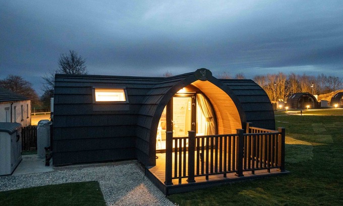 North Bitchburn Cabina | Cabaña-De Lujo-Baño Privado-Vista al campo