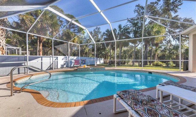 South Venice Villa | Villa privada de lujo, piscina climatizada grande, a pie de playa Manasota, wi fi gratuito