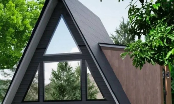 Pepin Cabina | Luxurious, studio-styled, A-frame cabin nestled on the Woods & Co Weddings + Events property