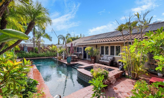 University City Casa | Luxurious Tropical Retreat w/ Pool and Hot Tub