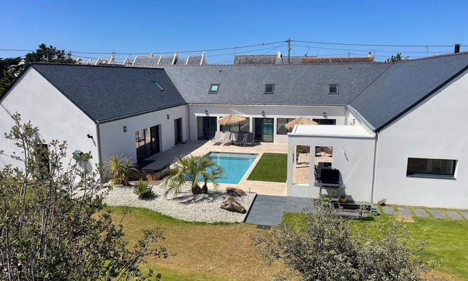 La Turballe Cabaña | Villa de lujo con piscina, spa, gimnasio y sala de cine, a 50m de la playa y cerca de Guérande y La Turballe