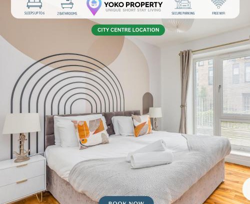 Milton Keynes Apartamento | Luxury 2 Bedroom 2 Bathroom Apartment - City Centre - Free Parking, Balcony and Smart TVs with Sky TV and Netflix by Yoko Property