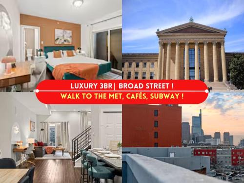 Fairmount Apartamento | Luxury 3BR Rooftop Retreat , Walk to MET and Metro! Free Parking