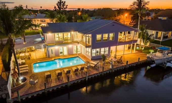 Fort Pierce Casa | Luxury 6BR Waterfront Retreat with Pool!
