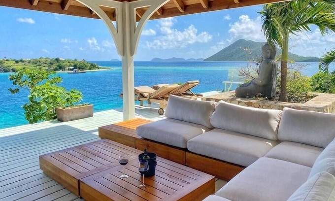 Great Camanoe Island Villa | Luxury 7BR waterfront villa w/ instaviews & boat
