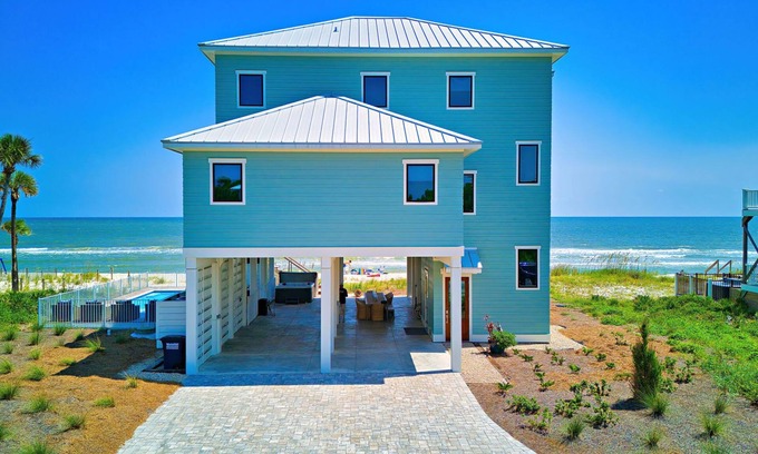 Plantation Casa | Luxury Beachfront home with a private, Hot Tub and Elevator