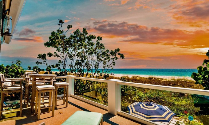 Pass-a-Grille Villa | Luxury Beachside French Villa with Private Beach Path