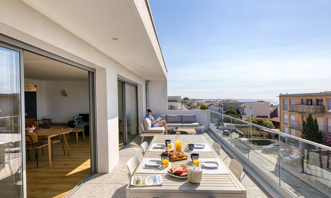 Carnon-Plage Apartamento | Luxury brand new appartment 40 m away from a large sand beach