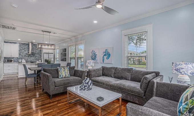Galveston Villa | Luxury Designer Villa by the Beach Bright Beautiful Brand New
