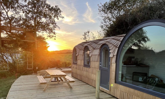 Widegates Cabina | Luxury glamping with sea and sunset views - Cornwall