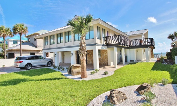 New Smyrna Beach Casa | Luxury, Hamptons-style Beach House on NSB No-Drive Beach