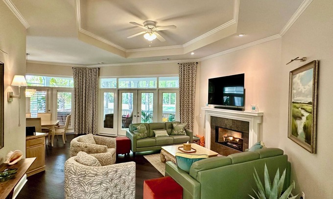 Okatie Casa | Luxury home on Callawassie Island. 3 beds 3 baths, free golf for 2. Pet free.