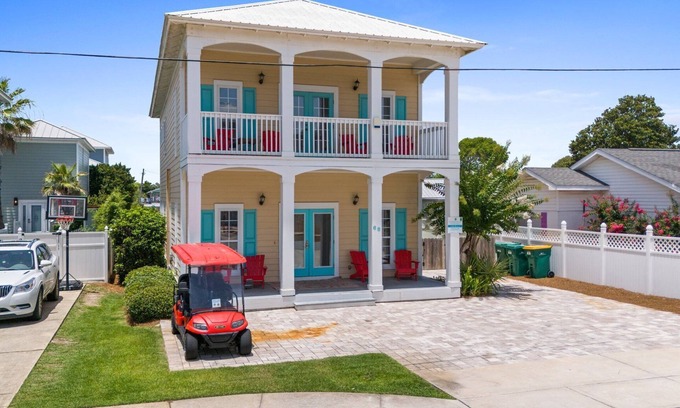 Crystal Beach Casa | Del 27 de julio al 3 de agosto ¡Abierto!-Cerca de la playa, piscina, carrito de golf gratis, capacidad para 24!