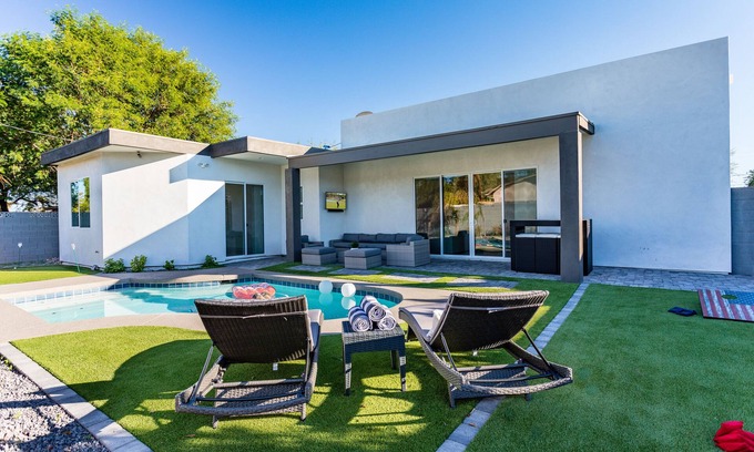 Cox Heights Casa | Nueva casa de gama alta en Scottsdale con piscina climatizada