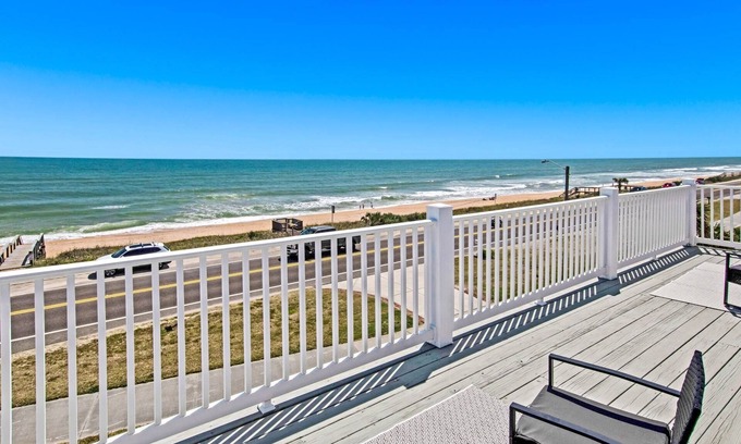 Flagler Beach Casa | Luxury Home with Amazing Ocean Views | Private Heated Pool | Steps to the Beach | 2 Expansive Decks