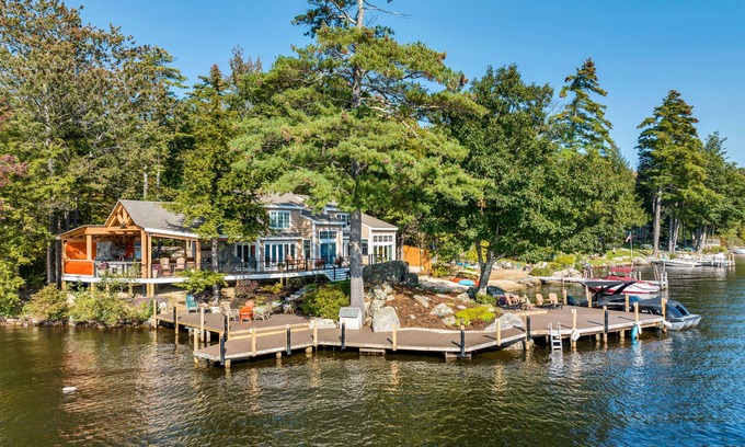 Moultonborough Casa | Luxury Home with Sand Beach and Great Views plus a Guest House AUGUST SPECIAL