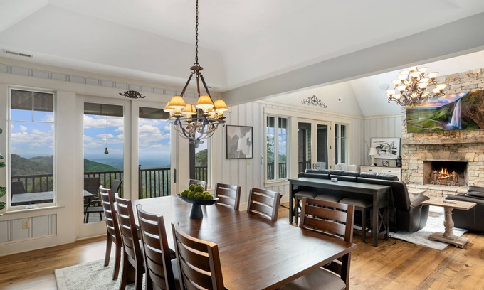Vein Mountain Casa | Luxury Home with Views, Sauna, Hot Tub, & More