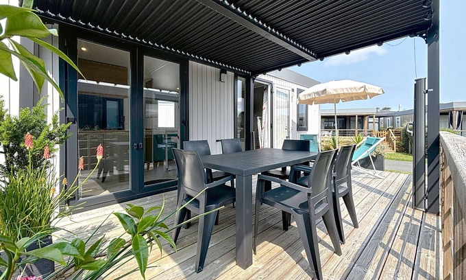 Jullouville-les-Pins Casa | Casa Móvil Confort, 4 pers., 2 hab., piscina, playa a 200m, comercio cercano