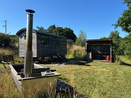 Chulmleigh Chalet De Esquí | Luxury One Bed Shepherd's Hut with Hot Tub