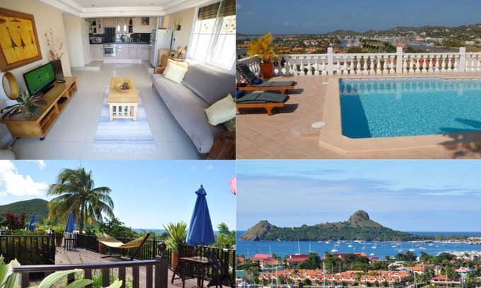 Rodney Bay Villa | Suite de lujo de una cama con impresionantes vistas de Santa Lucía