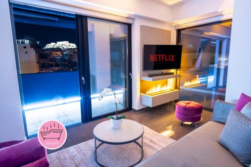 Gazi Apartamento | Luxury Penthouse with Acropolis View and Jacuzzi